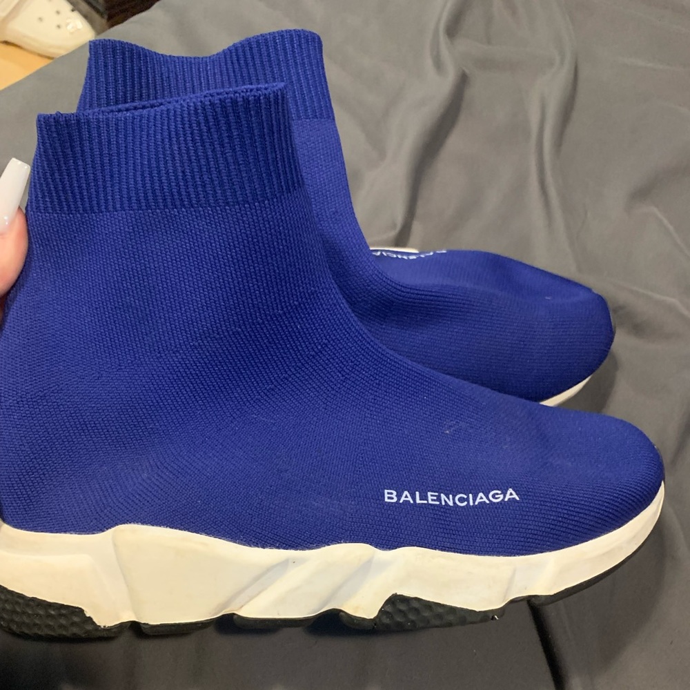 Blue Balenciagas